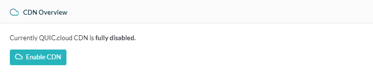 Enable QUIC.cloud CDN